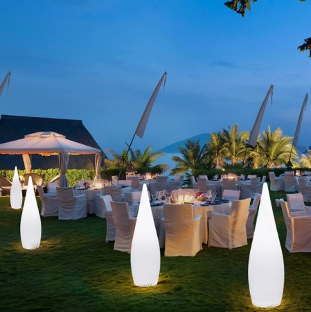 Светильник Капля 45х150 солнечная батарея, RGB