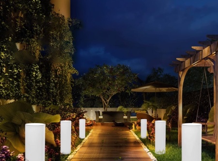 Светильник Цилиндр 40х80 питание от АКБ, RGB